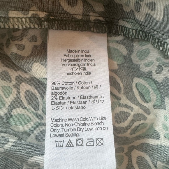 J.Crew Floral Peasant Blouse – Green/White Print | Size Small - Picture 4 of 4